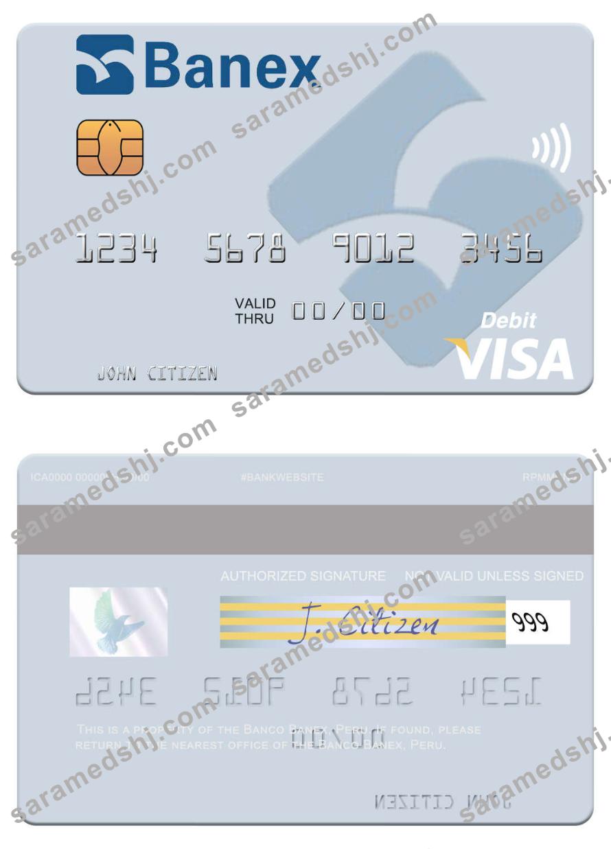 Peru Banco Banex visa debit card